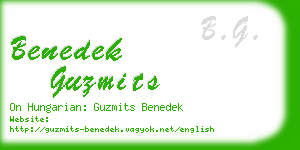 benedek guzmits business card